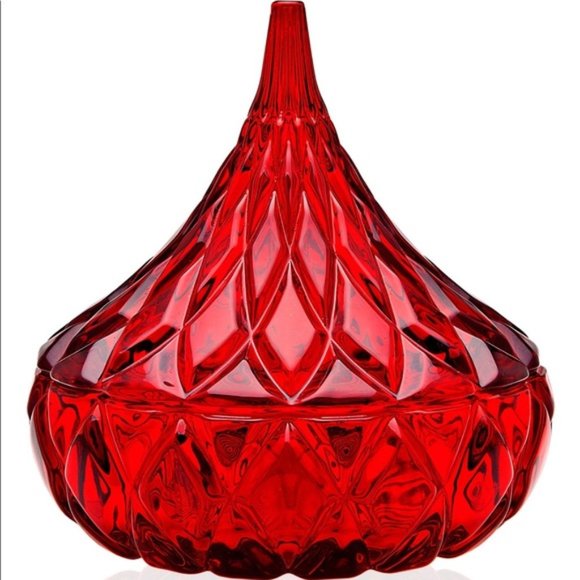 Godinger Other - Godinger Red Hershey’s KISS Crystal Candy Dish NWT